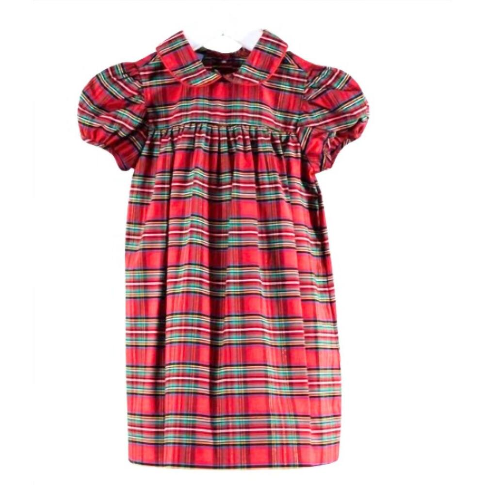 NEW CHARMING LITTLE ONE girl's tartan layla dress in red